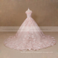 Elegant bridal dress import from china chapel train wedding dress